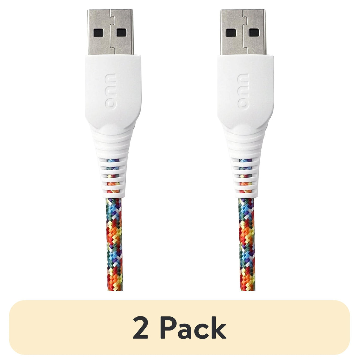 onn 6ft Lighting to USB A Braided Cable, MFI Certified, Rainbow - Compatible with iPhone 14/13/12/11/X/XR/XS/8/7/6/5, iPad, Airpods and more
