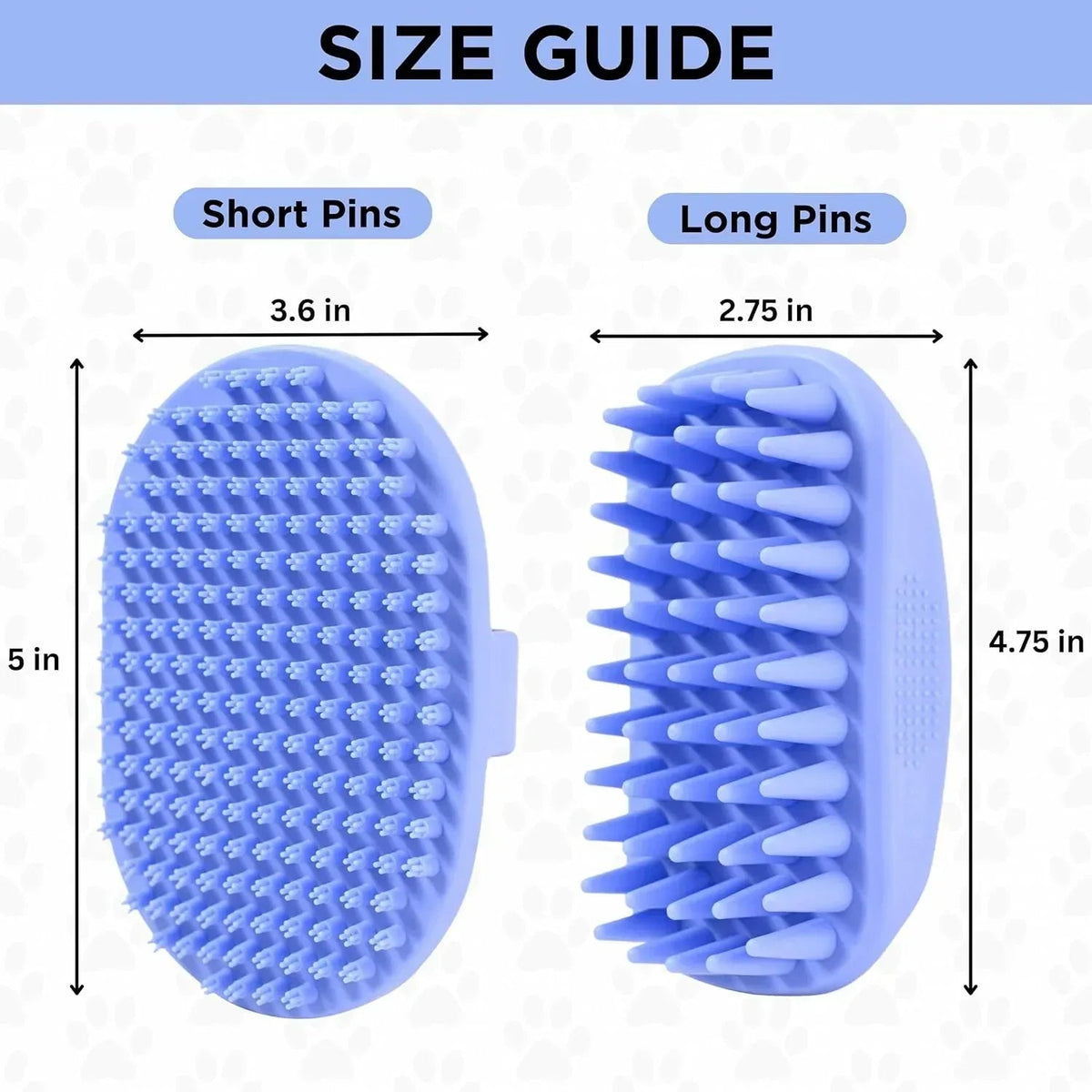 Dog Grooming Bath Brush, Pet Rubber Brush For Shower Scrubbing & Soothing Massage, Ideal for Long & Short Haired Dogs and Cats, Essential Puppy Grooming Accessories, 2 PACK [We Love Doodles]