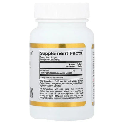 California Gold Nutrition, Astaxanthin, Astalif® Pure Icelandic, 12 mg