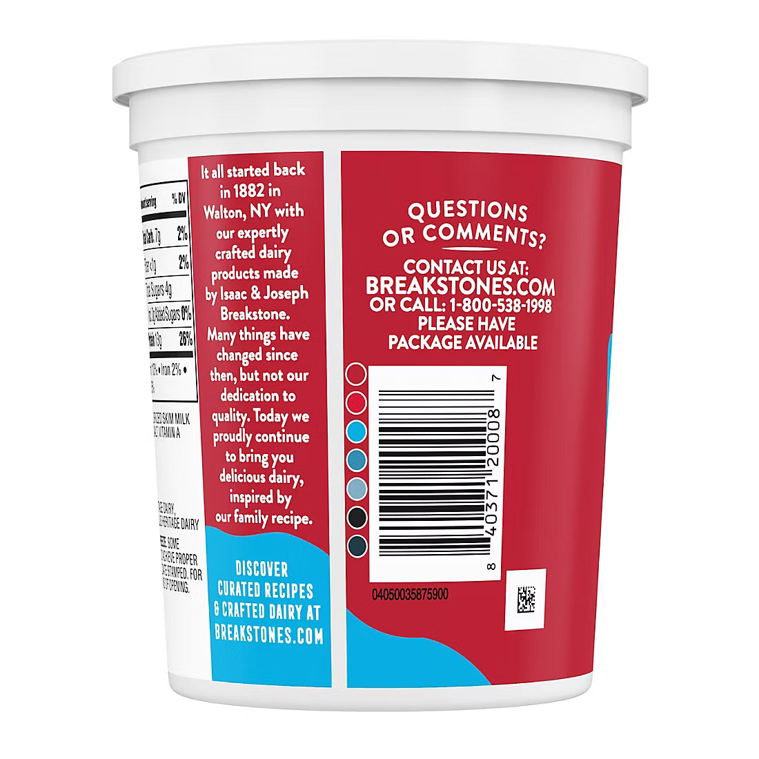 Breakstone's 2% Milkfat Cottage Cheese, Tub, 32 oz.