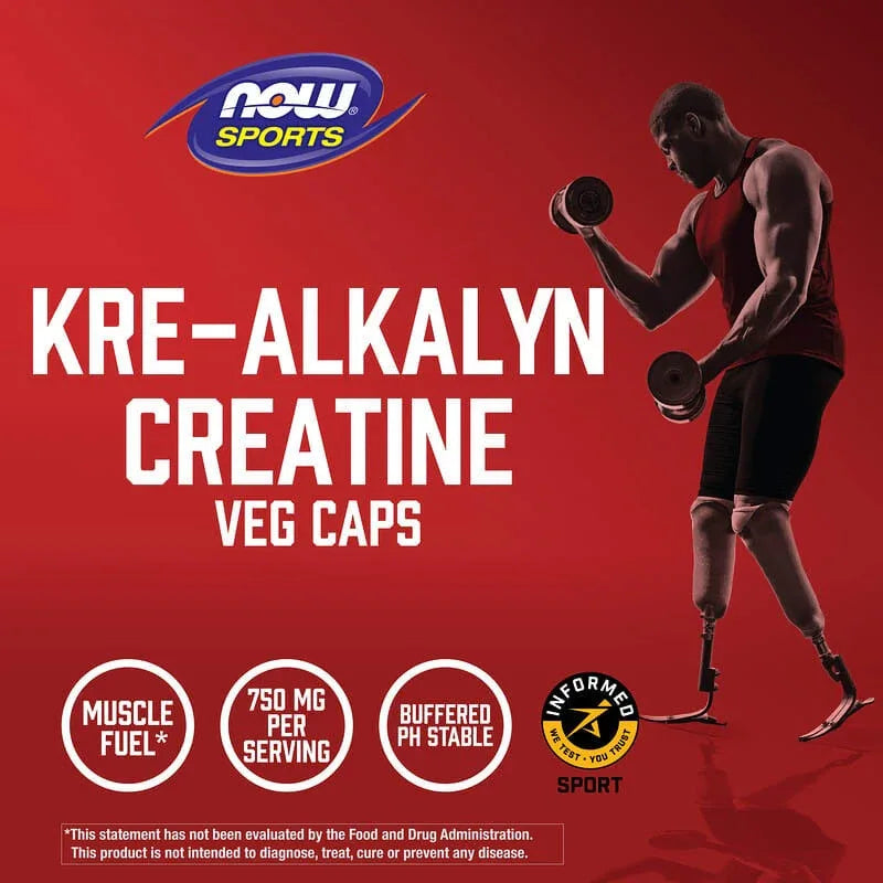 NOW Foods, Sports, Kre-Alkalyn® Creatine, 120 Veg Capsules (750 mg per Capsule)