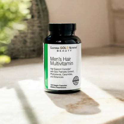 California Gold Nutrition, Beauty, Men's Hair Multivitamin, 120 Veggie Capsules