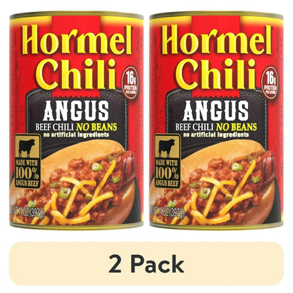 HORMEL Angus Chili No Beans Canned Chili, Shelf-Stable, 15 oz Steel Can