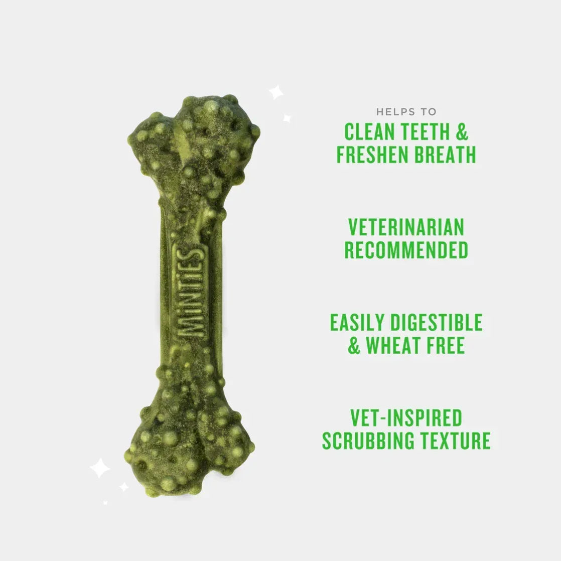 Minties Dental Bone Treats, Chews for Medium Dogs over 40 lbs, 20 Count, 16 oz, Shelf-Stable