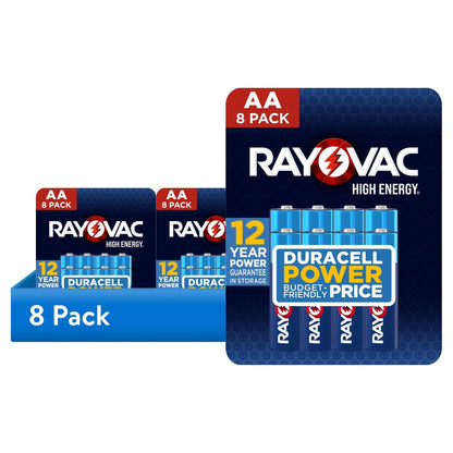 Rayovac High Energy AA Batteries (8 Pack), Double A Batteries