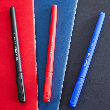 Paper Mate Ballpoint Pens, Write Bros. Blue Ink Pens, Medium Point (1.0mm), 60 Count