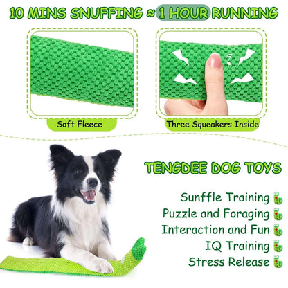 Pet Deluxe Squeak Dog Toys Stress Release Game for Boredom, Dog Puzzle Toy IQ Training, Dog Snuffle Toys Foraging Instinct Training Suitable for Small Medium and Large Dogs