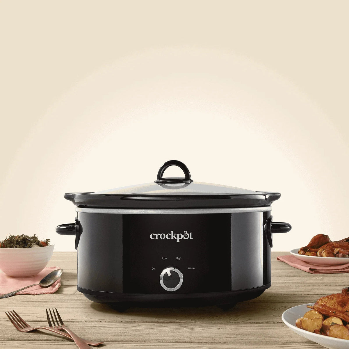 Crock-Pot Manual 7-Quart Slow Cooker, Black
