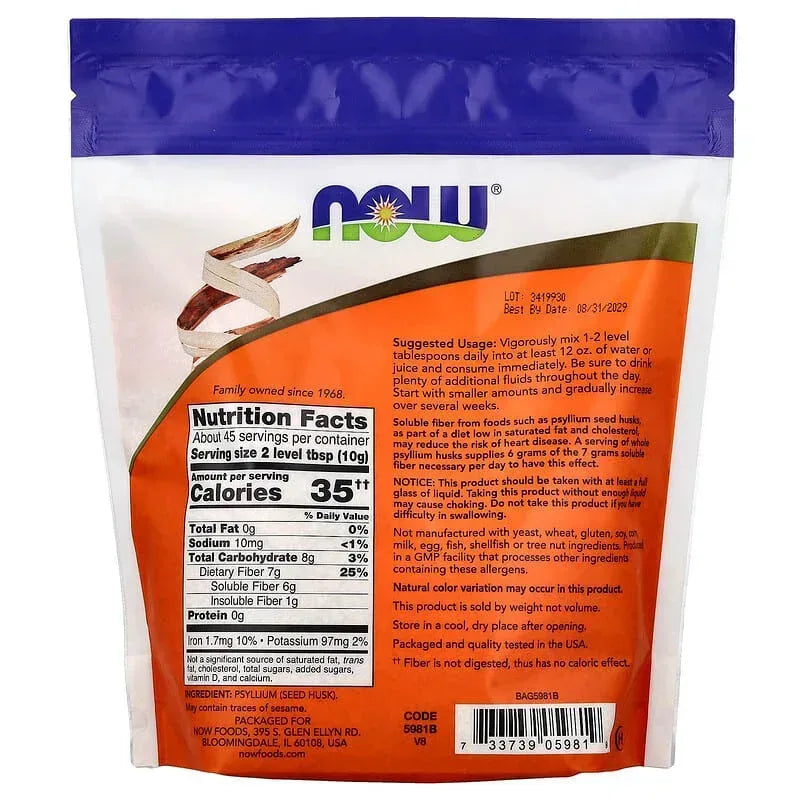 NOW Foods, Whole Psyllium Husks