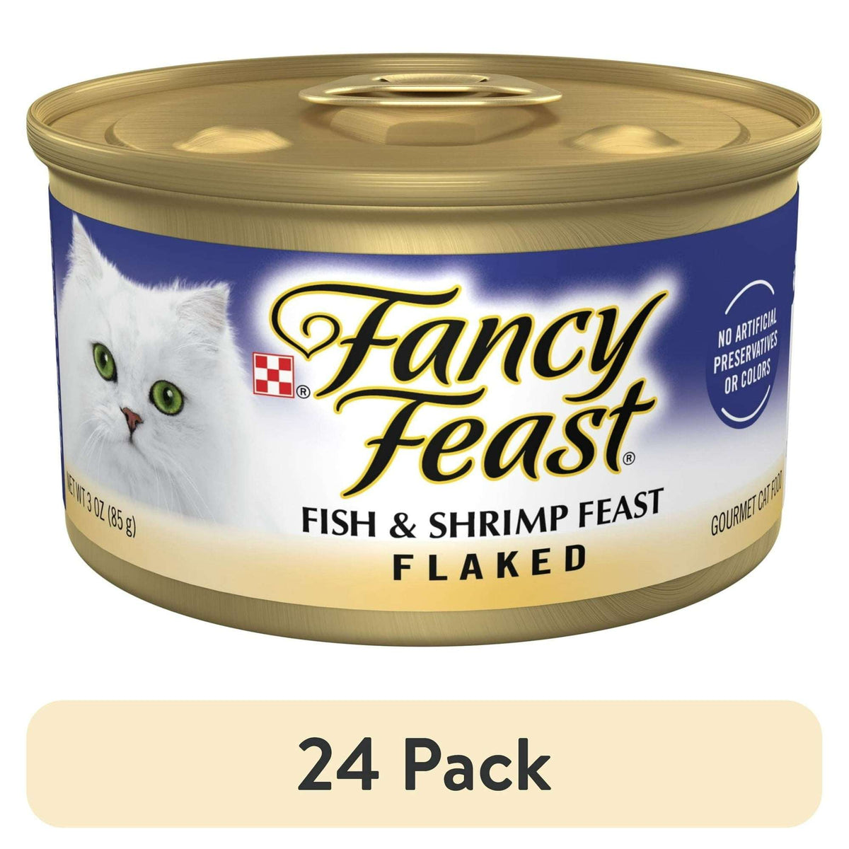 Purina Fancy Feast Flaked Kitten Food, Wet Cat Food, Fish & Shrimp Feast, 3 oz Can