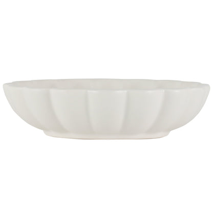Mainstays Scalloped White Decorative Tabletop Bowl
