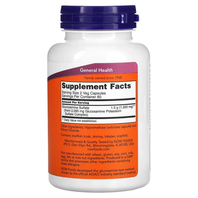 NOW Foods, Glucosamine Sulfate, 750 mg, 120 Veg Capsules