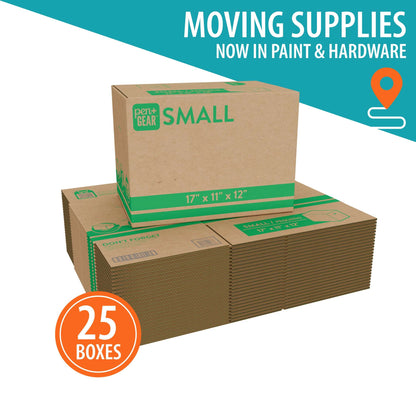 Pen+Gear Small Moving Boxes, 17 in. L x 11 in. W x 12 in. H, Kraft