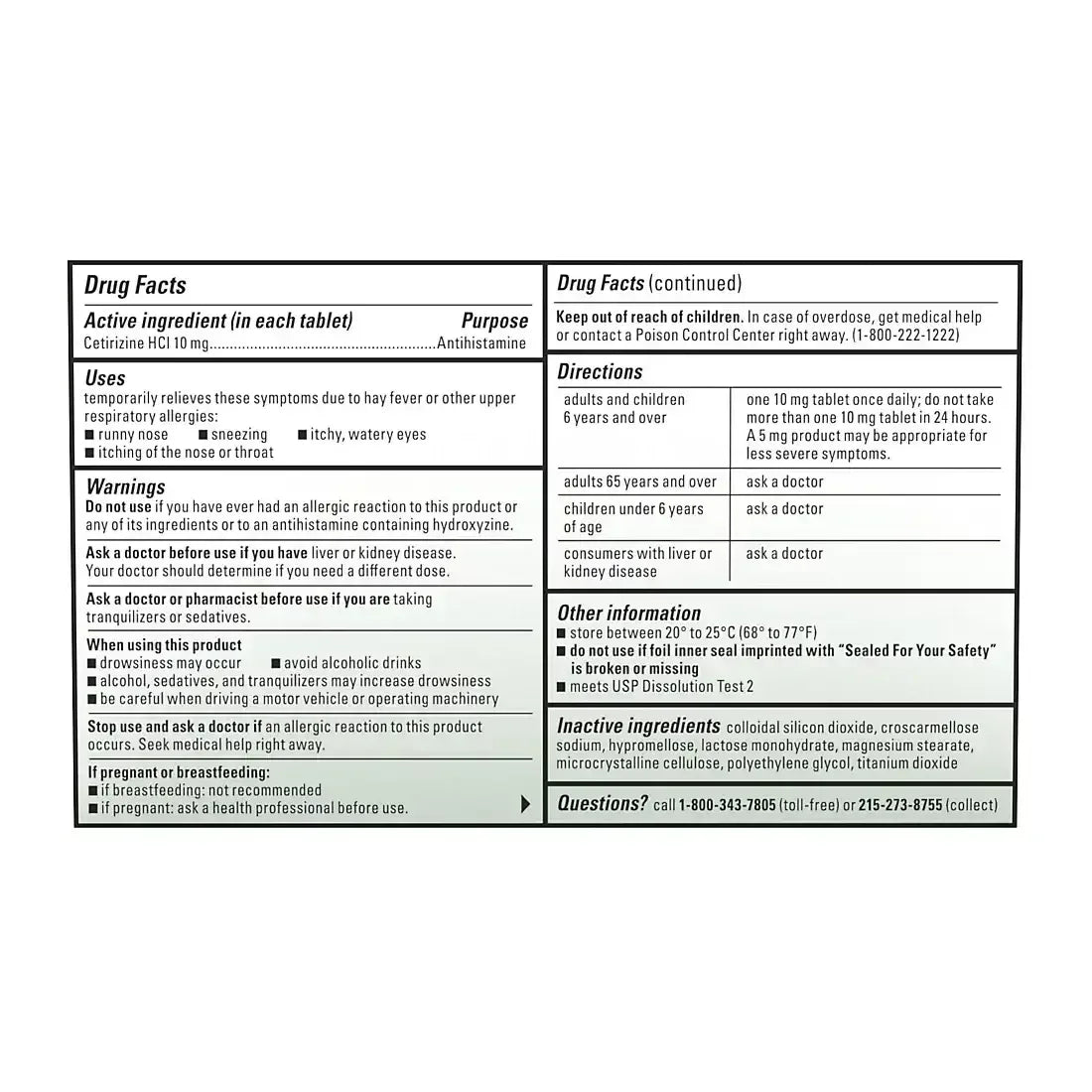 Zyrtec Allergy Tablets, Cetirizine Hydrochloride 10 mg, 24-Hour Allergy Relief, 120 Tablets