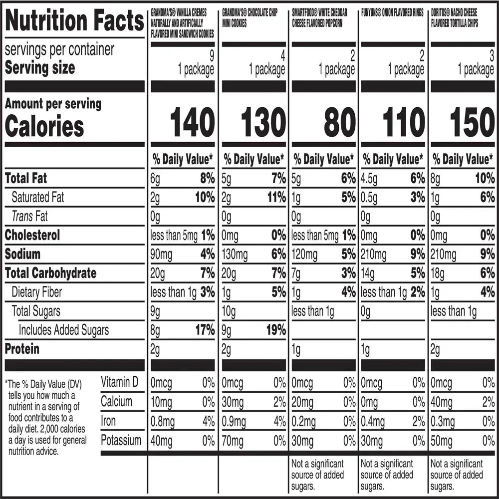 Grandma'S & Frito Mix Variety Pack Snack Chips, 20 Count Multipack