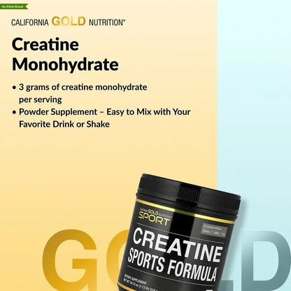 California Gold Nutrition, Sport, Creatine Sports Formula™, with Amino Acid Blend, Beta-Alanine, Beet Juice & Coconut, 1.13 lb (514 g)