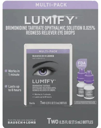 LUMIFY Redness Reliever Eye Drops, 2 Pack