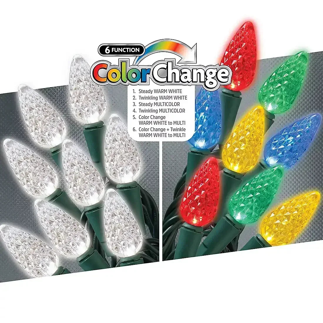 Sylvania Staylit LED 6-fun C6 Light Set 100 ct.