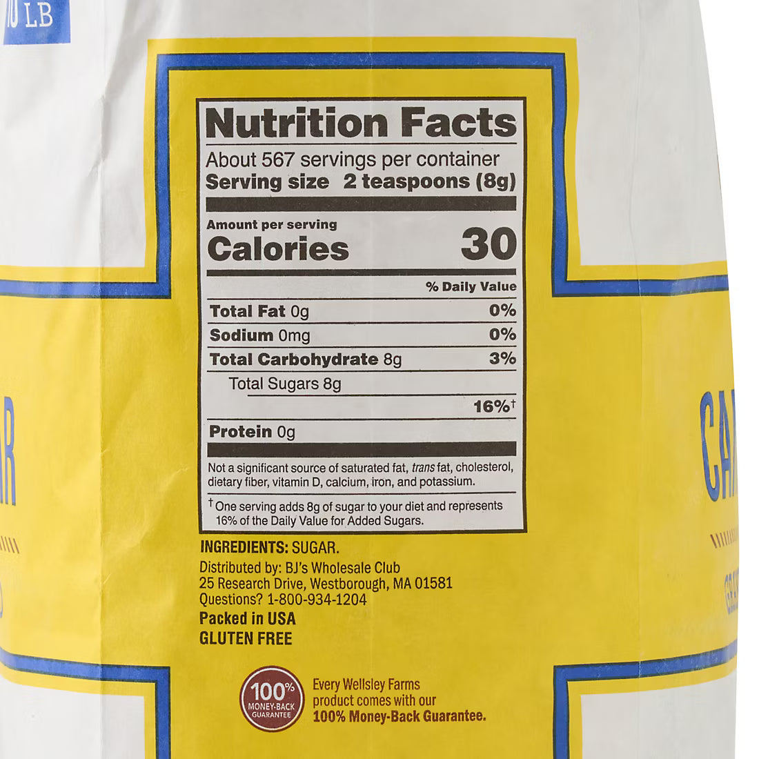 Wellsley Farms Premium Pure Cane Granulated Sugar, 10 IB