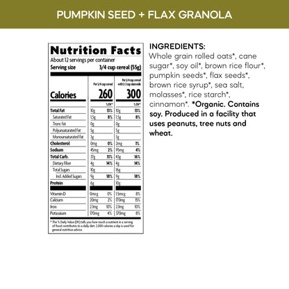 Nature's Path Organic Granola, Pumpkin Seed + Flax, 11.5oz Box