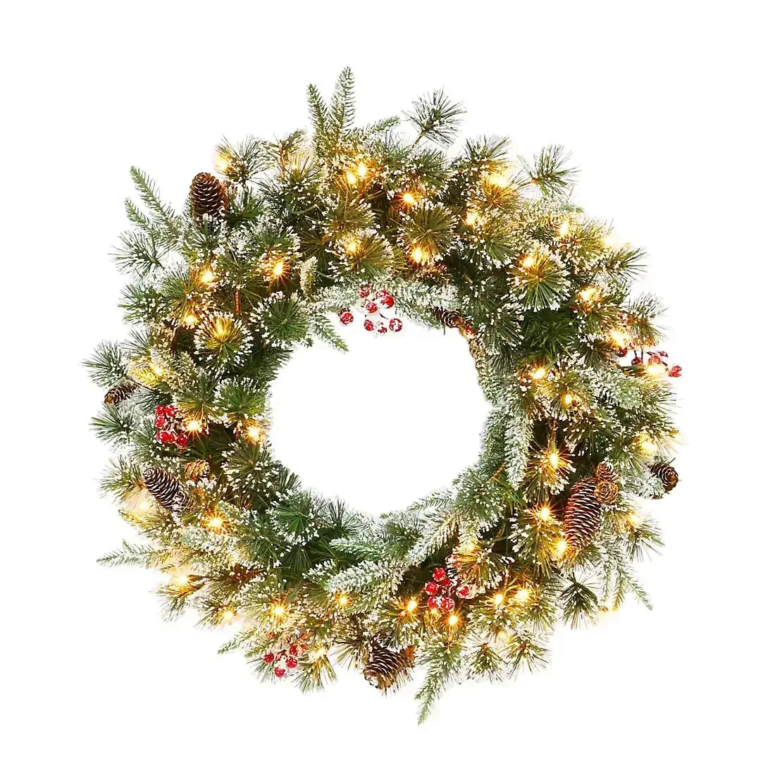 Puleo International 9' x 10" Decorated Christmas Garland with 100 ct. Lights