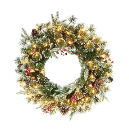 Puleo International 9' x 10" Decorated Christmas Garland with 100 ct. Lights