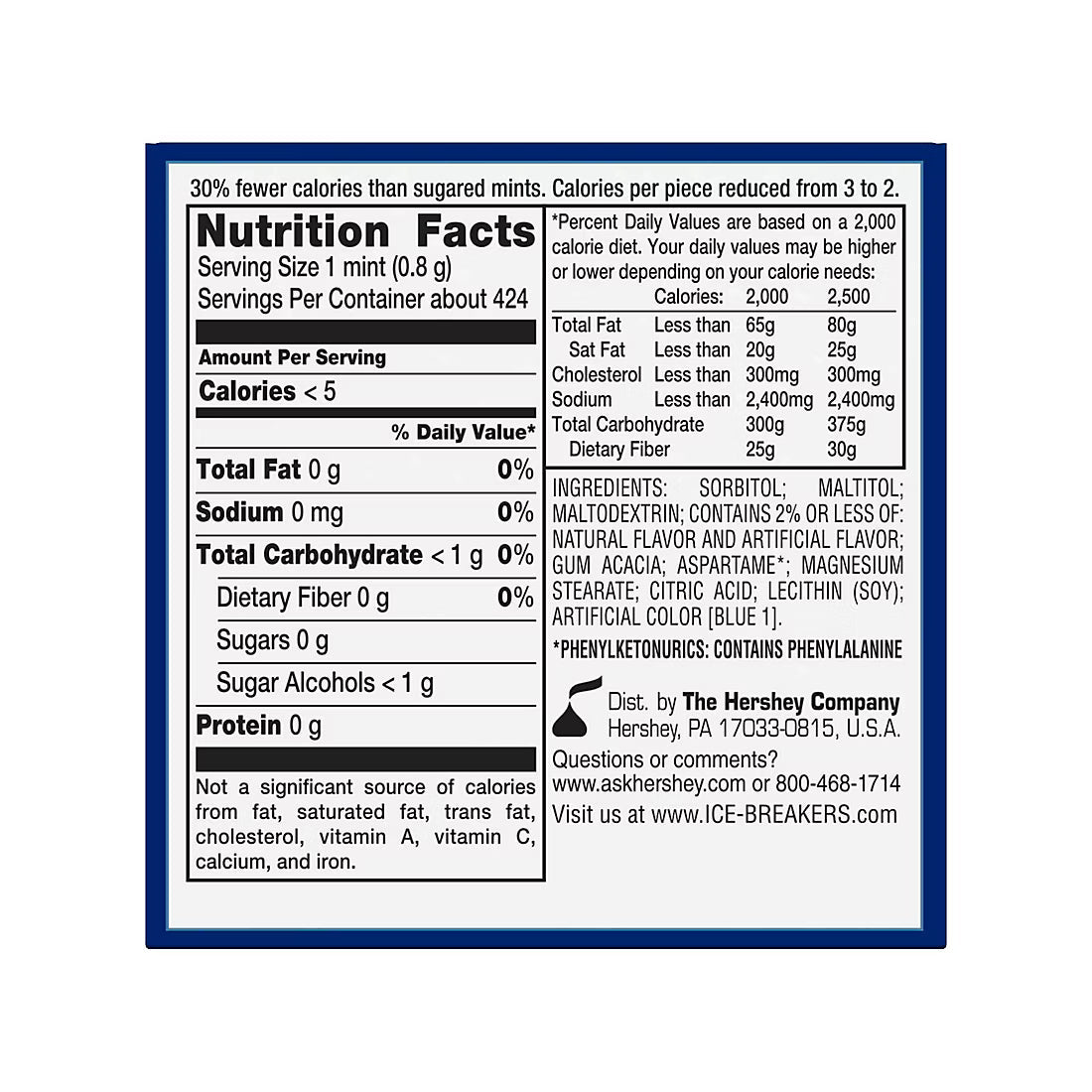 Ice Breakers Sugar-Free Cool Mints, 8 pk.