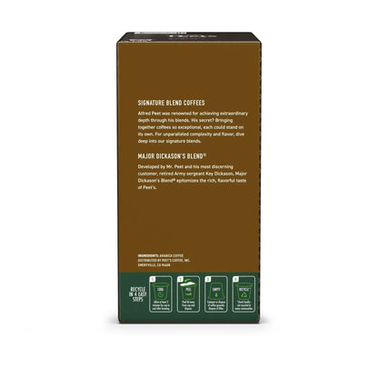 Peet's Coffee Major Dickason's Blend Premium Dark Roast Single Serve Coffee Pods, 22 Count