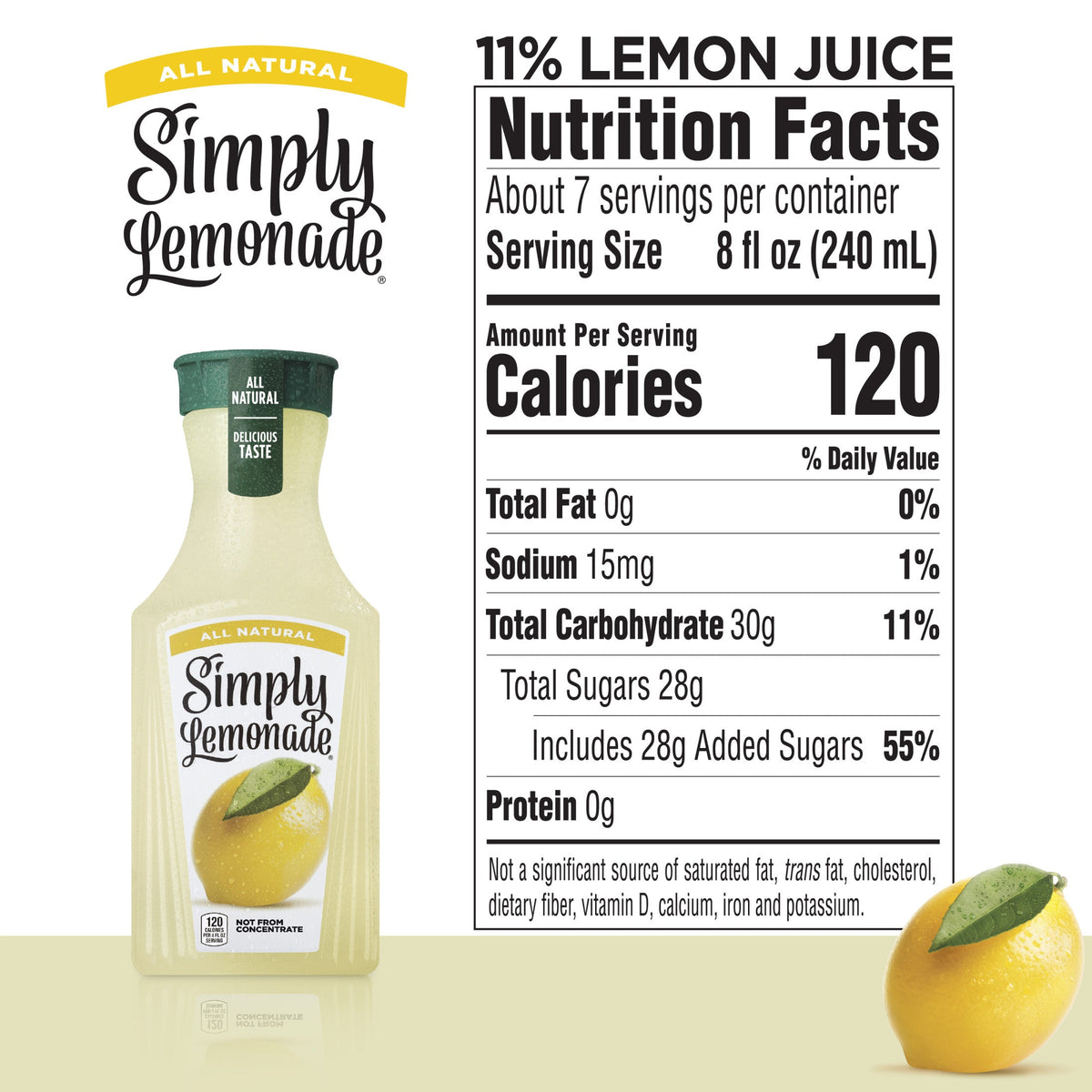 Simply Lemonade Bottle, 52 fl oz