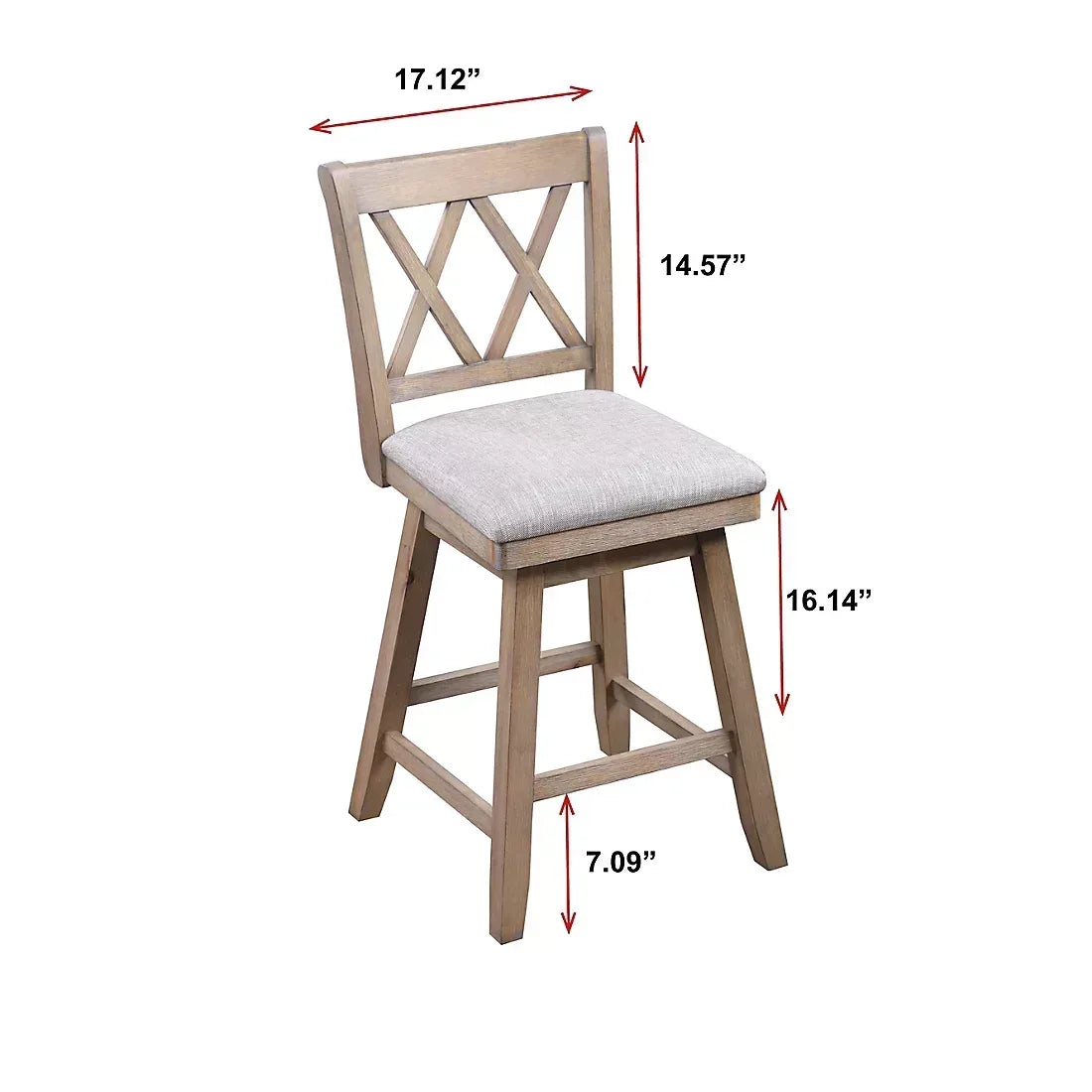 Brookline 24'' Swivel Barchair