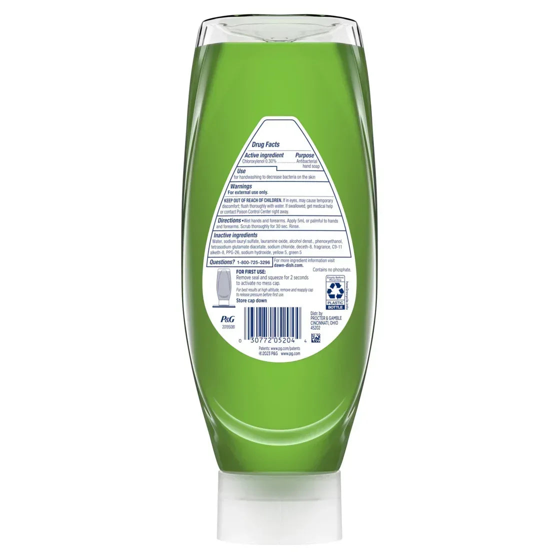 Dawn Ultra Antibacterial EZ-Squeeze Hand Soap, Apple Blossom, 6x22 fl oz