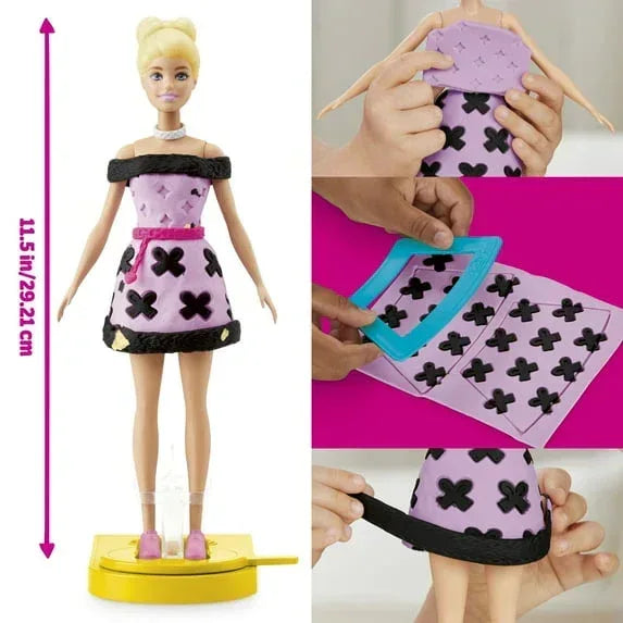 Play-Doh Barbie Designer Fashion Show Playset, Make Doll Clothes, Holiday Gifts for Girls & Boys 5 and up