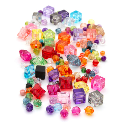 Cousin DIY Acrylic Bead Assortment Mix, Rainbow Colors, AJM65022015, 2500 Piece, Adult