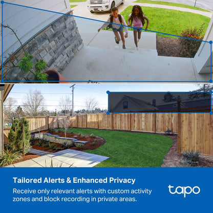 TP-Link Tapo TCW61 Indoor/Outdoor HD Security Camera with Color Night Vision, Free Smart AI Detection, No Subscription Needed, 2-Way Audio, Local Storage, Alexa & Google Home Compatible