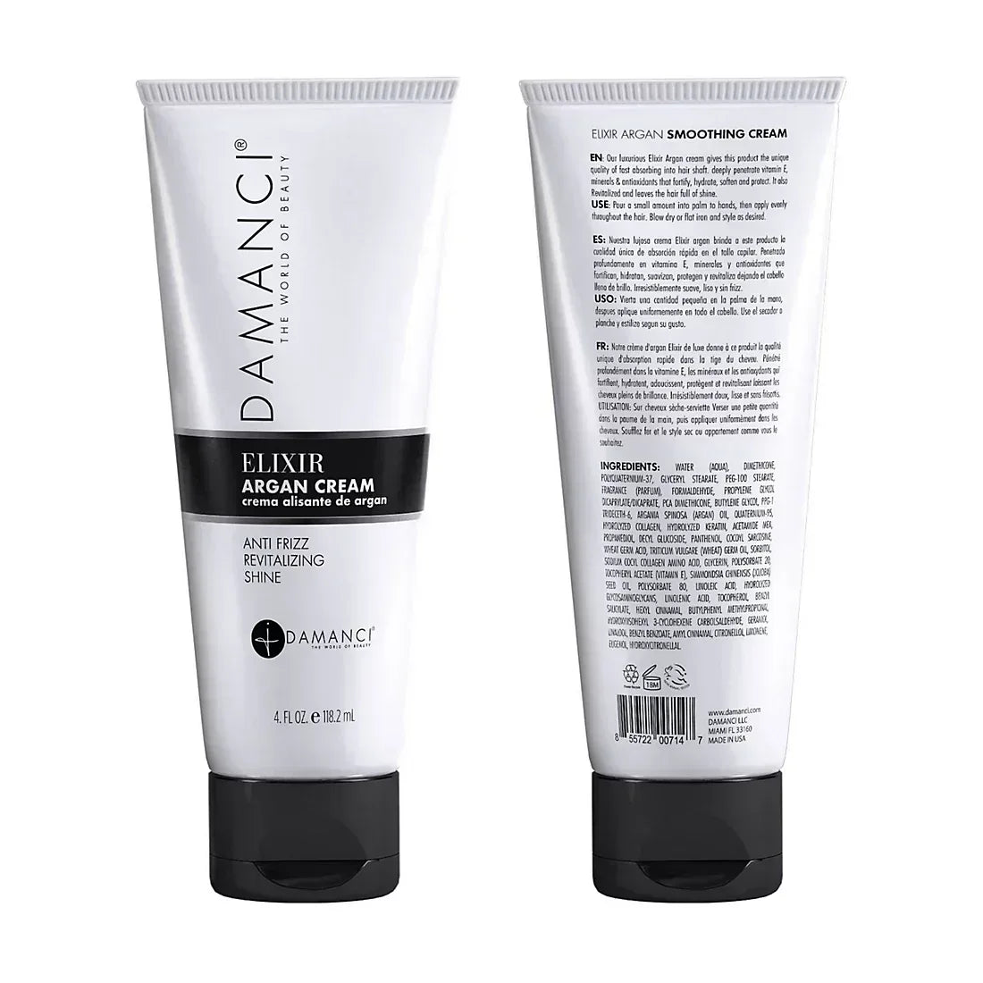 Damanci Elixir Argan Cream, 2 pk./4 oz.