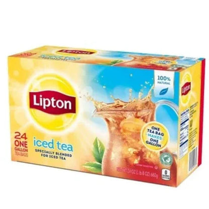 Lipton Unsweetened Black Tea Bags, Gallon Size, 24 Count