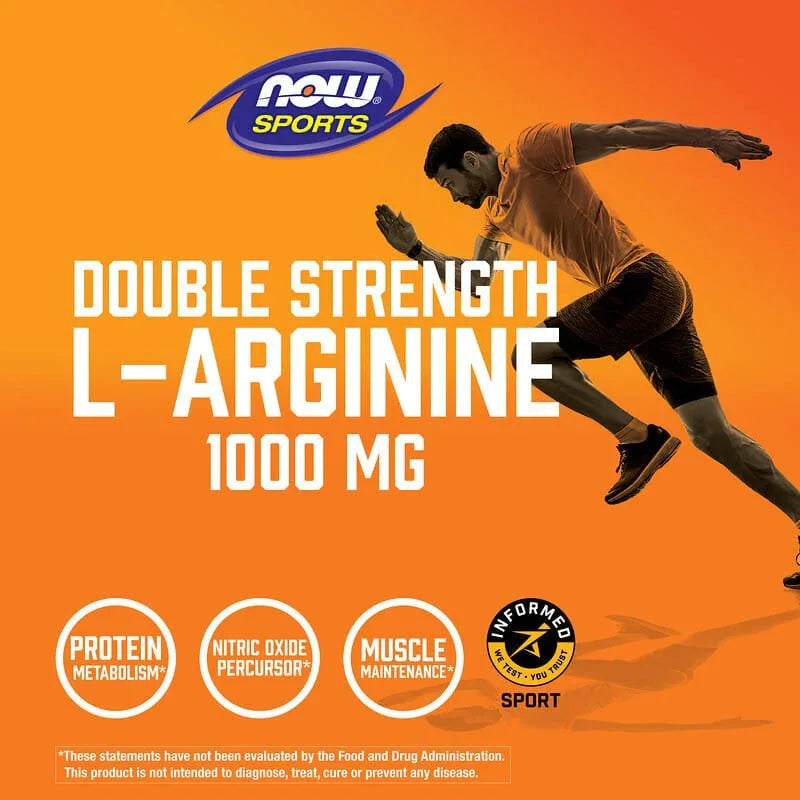 NOW Foods, Sports, L-Arginine, 1,000 mg, 180 Tablets