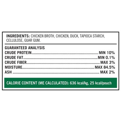 (12 pack) Pure Balance Pro+ Indoor Chicken & Duck Recipe in Broth, 1.4 oz