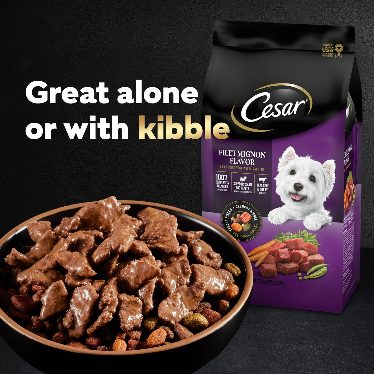 Cesar Filets In Gravy Variety Pack Wet Dog Food For Adult Dogs, 3.5 Oz Tray (24 Pack)