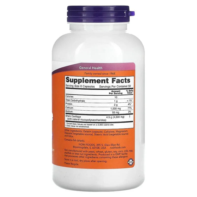 NOW Foods, Shark Cartilage, Capsules