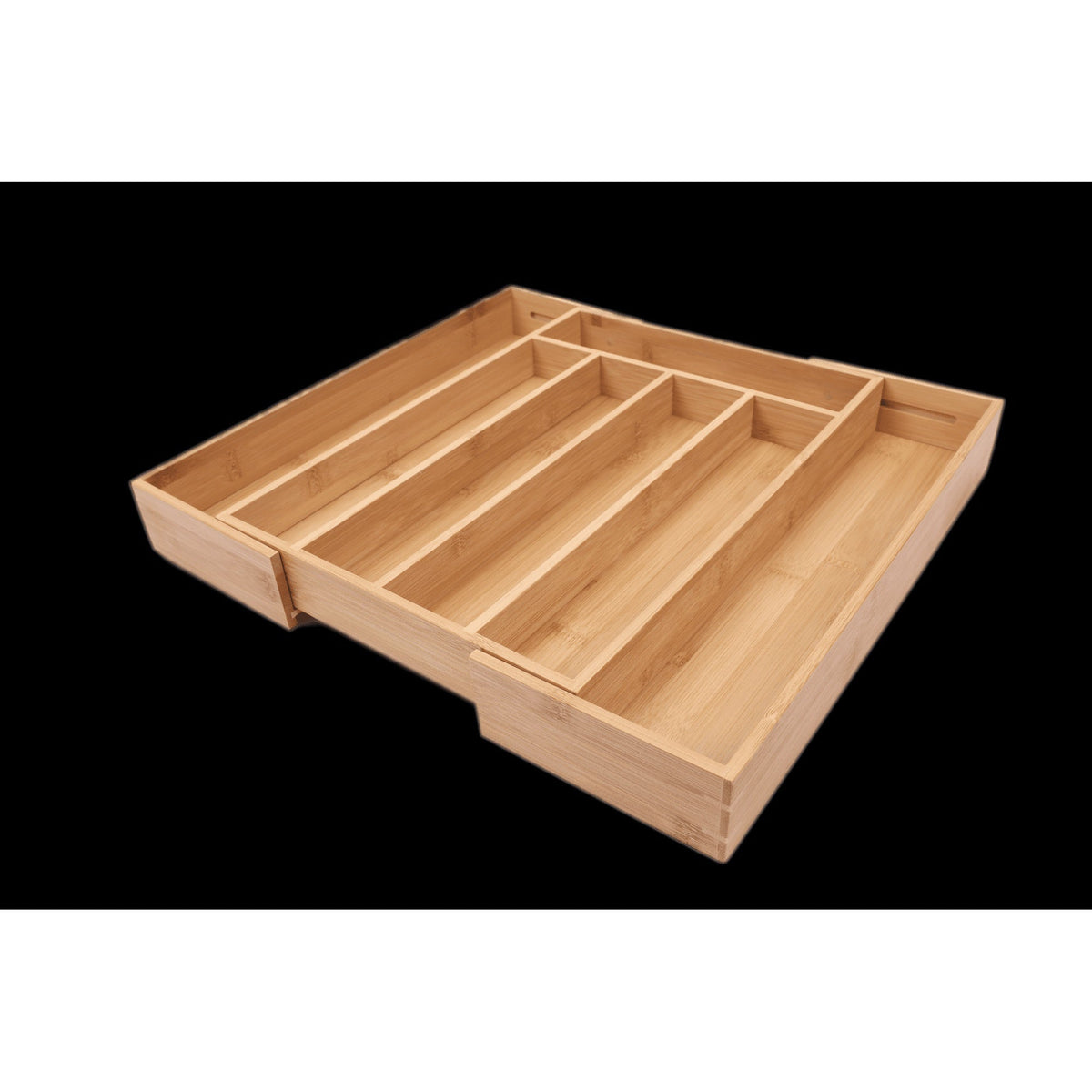 (2 pack) Better Homes & Gardens Natural Bamboo Expandable Silverware Organizer, 13.98 x 10.04-15.35 x 1.97 inches