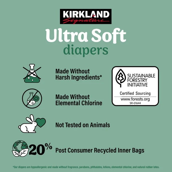 Kirkland Signature Diaper Sizes 3 - 6