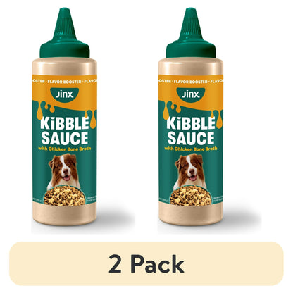Jinx Kibble Sauce Chicken Bone Broth Dog Meal Topper, 12 fl oz Bottle