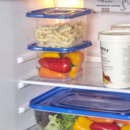 (3 pack) Mainstays 4 Pack 4.4Cup Plastic Square Food Storage Container