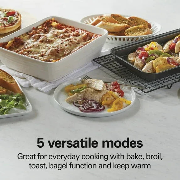 Hamilton Beach 4-Slice Countertop Toaster Oven with 5 Versatile Cooking Modes, Red