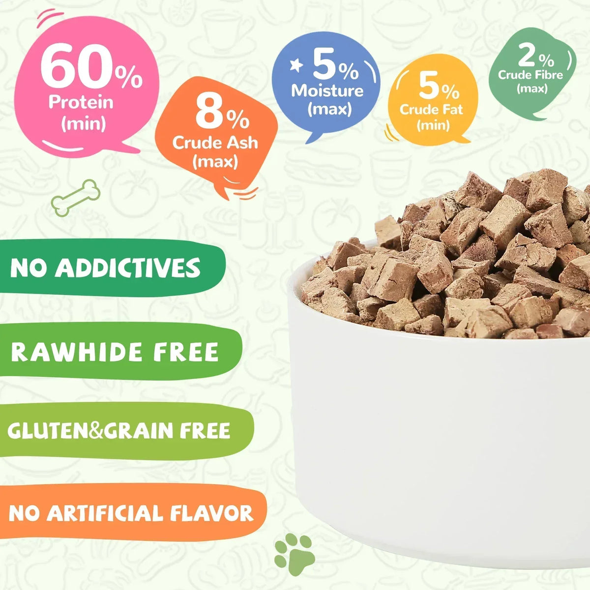 PAWUP Chicken Liver Freeze Dried Dog and Cat Treats, Single Ingredient, Grain Free, No Additives, High Protein Dog Toppers for Training, 4.6oz