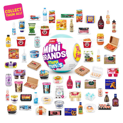 (Pack of 5) Mini Brands Fill the Fridge S1 Blindbox Capsule, Collectible Unbox Surprise Toy for Kids, Teens & Adults Ages 3+ by ZURU