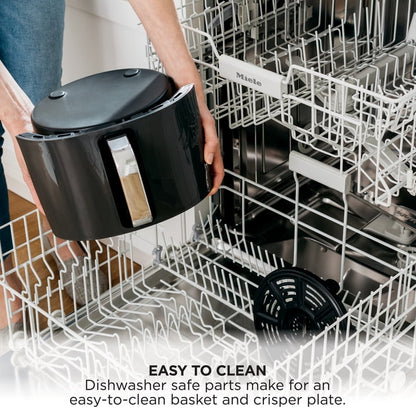 Ninja 4-Qt Air Fryer, 3 Functions, Air Fry, Reheat, and Dehydrate, Dishwasher Safe, Non-Stick, AF100WM Black