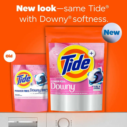 Tide Power PODS with Downy Soft Boosters Laundry Detergent Pacs, April Fresh Scent, 9 Count