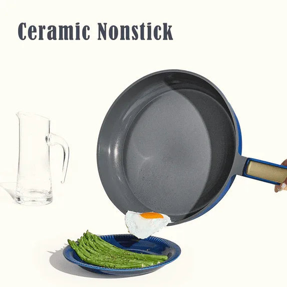 Carote Nonstick Frying Pan Set, 9.5" & 11" Skillets, Induction Compatible, Easy to Clean, Blue